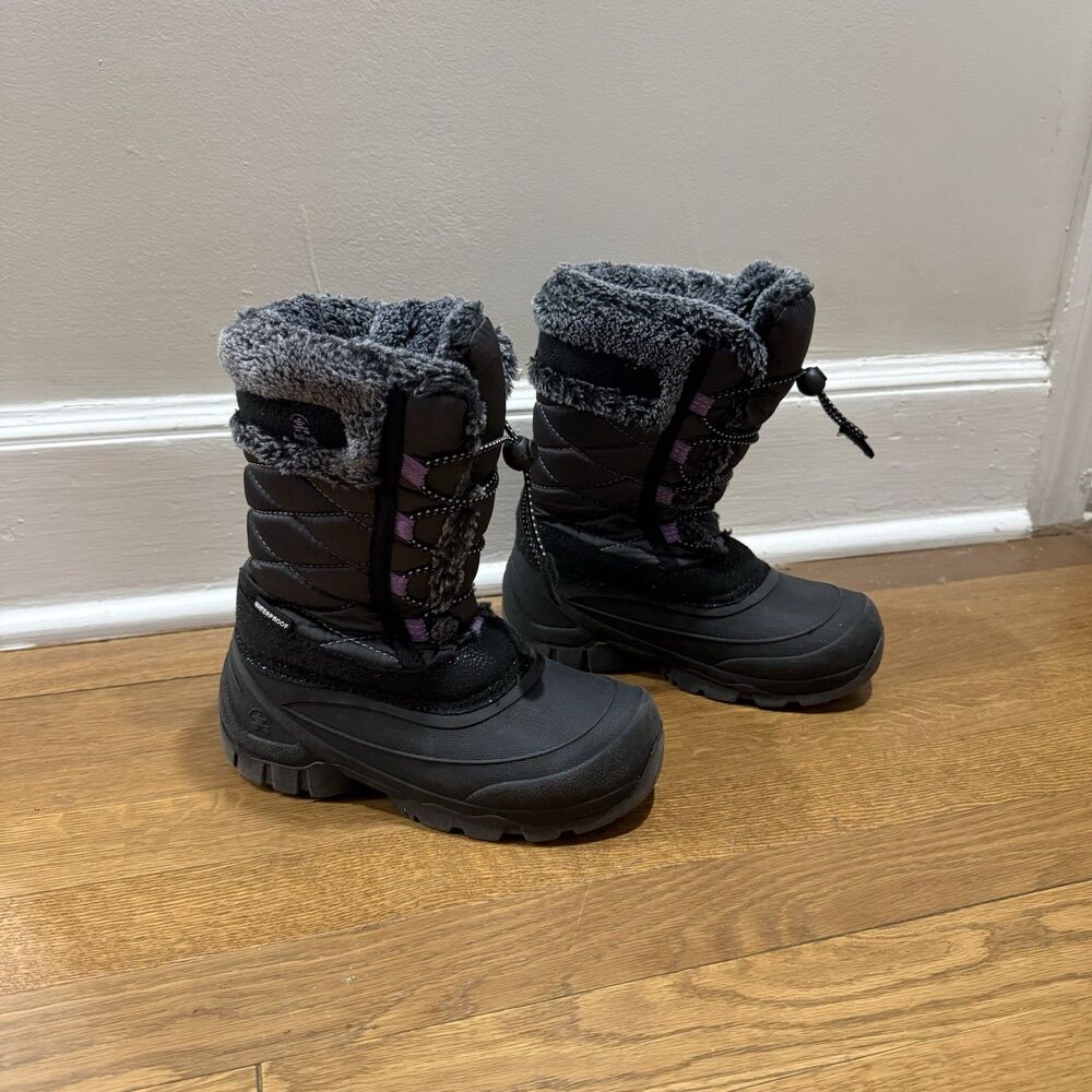 Kamik Snowgypsy 4 Winter Boot Black Girls Waterproof Fur Lined Snow Kids Sz 1